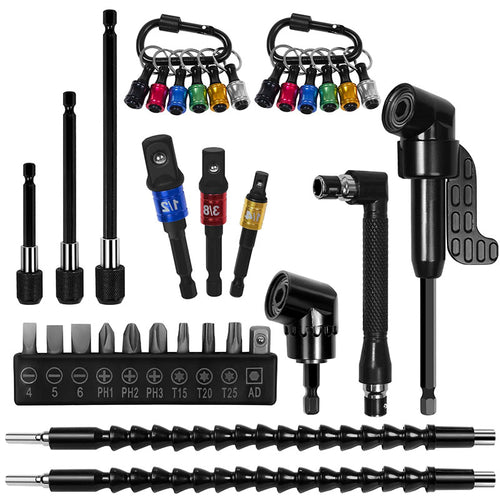 🔥Last Day 50% off 🔥 33-Piece Drill Extension Set Designed 🔩  for Tight Spaces & Tough Angles