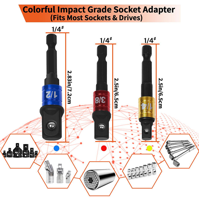🔥Last Day 50% off 🔥 33-Piece Drill Extension Set Designed 🔩  for Tight Spaces & Tough Angles
