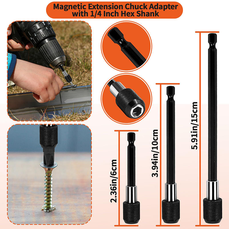 🔥Last Day 50% off 🔥 33-Piece Drill Extension Set Designed 🔩  for Tight Spaces & Tough Angles