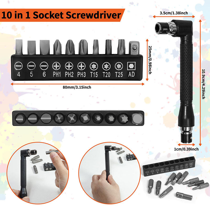 🔥Last Day 50% off 🔥 33-Piece Drill Extension Set Designed 🔩  for Tight Spaces & Tough Angles