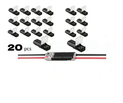 Double-Wire Plug-in Connector Led Light Strip Connectors 2 Pin