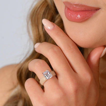 🔥Last Day 50% off 🔥Jayzod Silicone Ring – Emerald Cut CZ