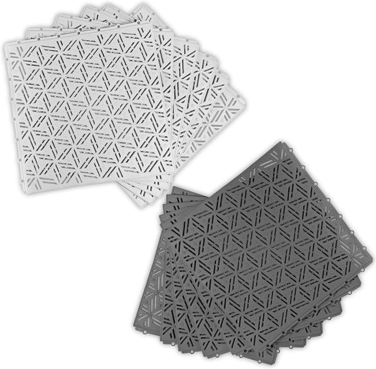 🔥Hot Sell Non Slip Waterproof PVC Drainage Mat 12pcs 🔥