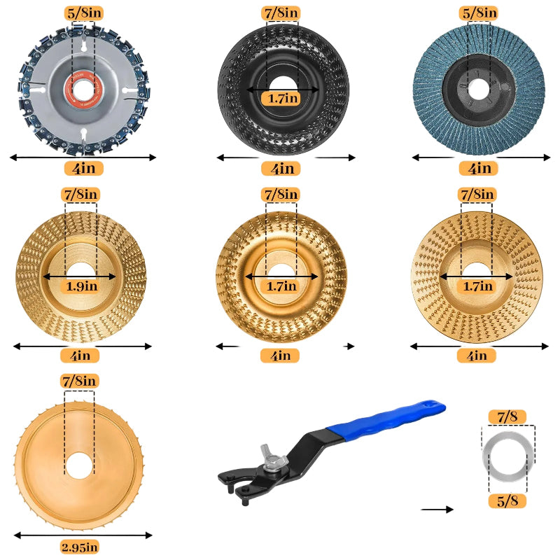 🔥🔨 11 Pcs Wood Carving Disc Set