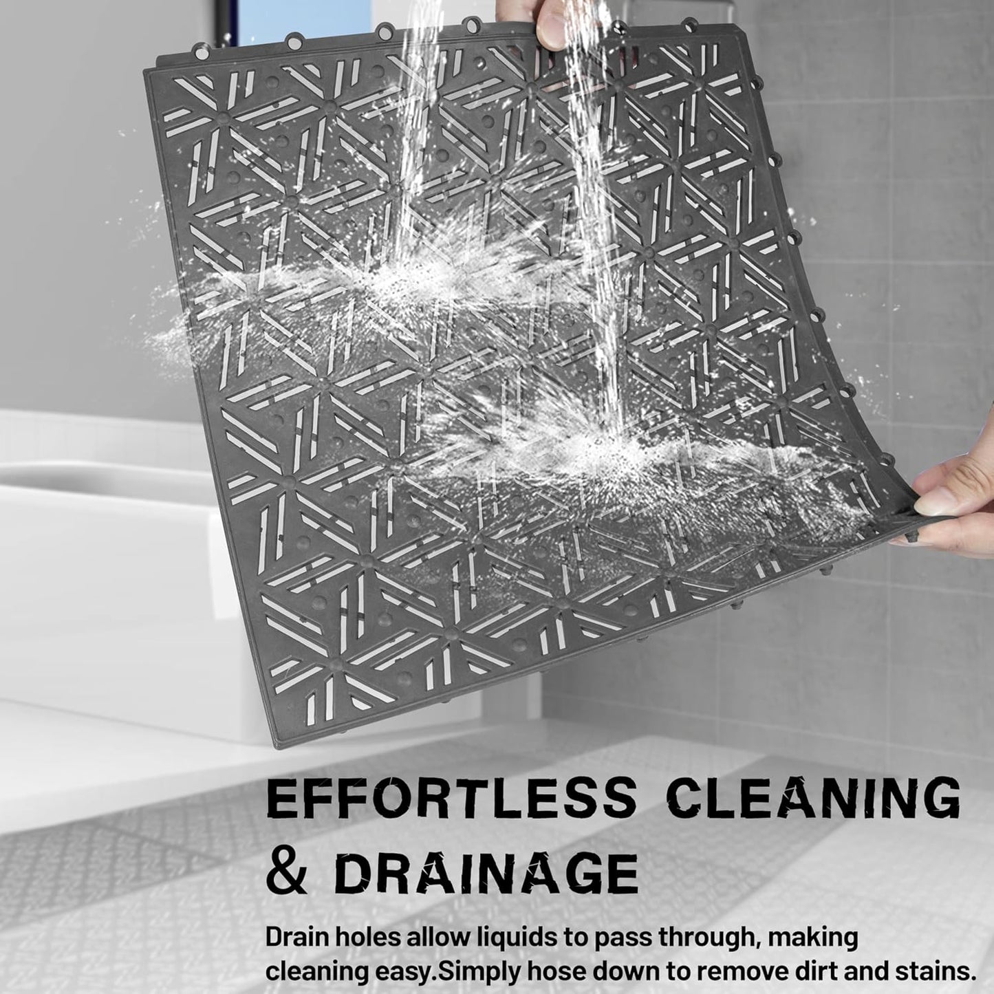 🔥Hot Sell Non Slip Waterproof PVC Drainage Mat 12pcs 🔥