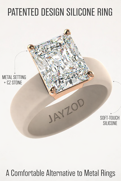 🔥Last Day 50% off 🔥Jayzod Silicone Ring – Emerald Cut CZ