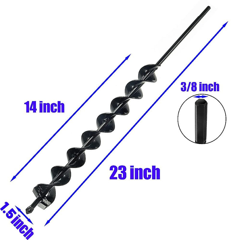 23"x1.6" 8-Lap Spiral Auger Drill Bit | Jayzod official