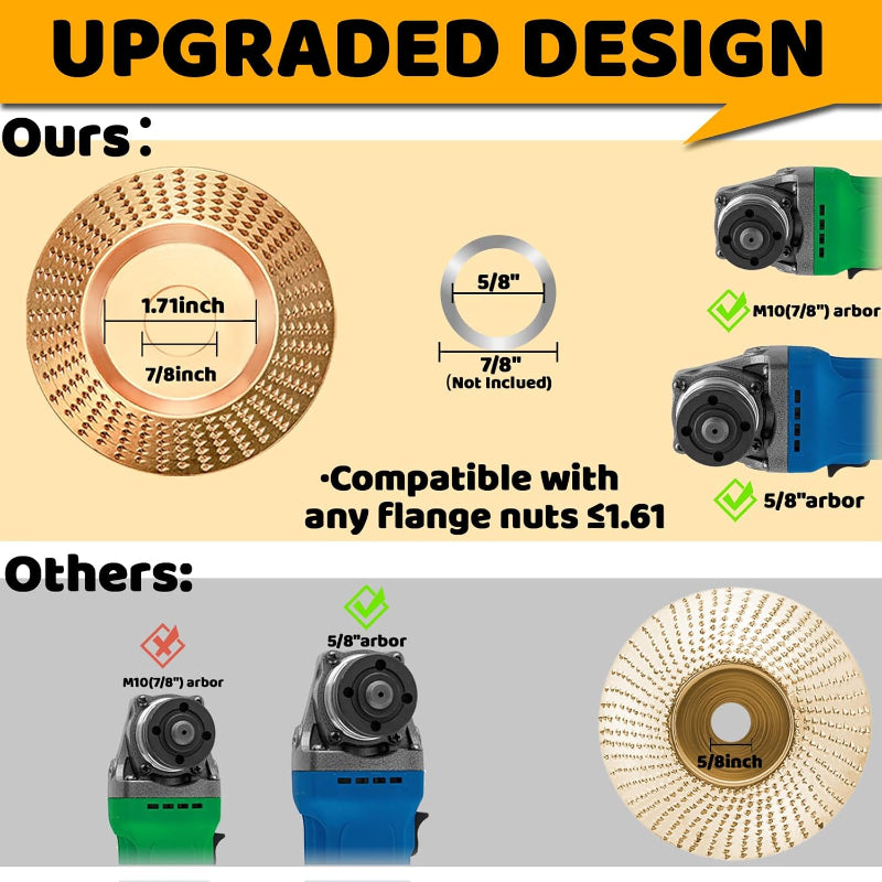 4/13 PCS Angle Grinder Wood Carving Disc Set