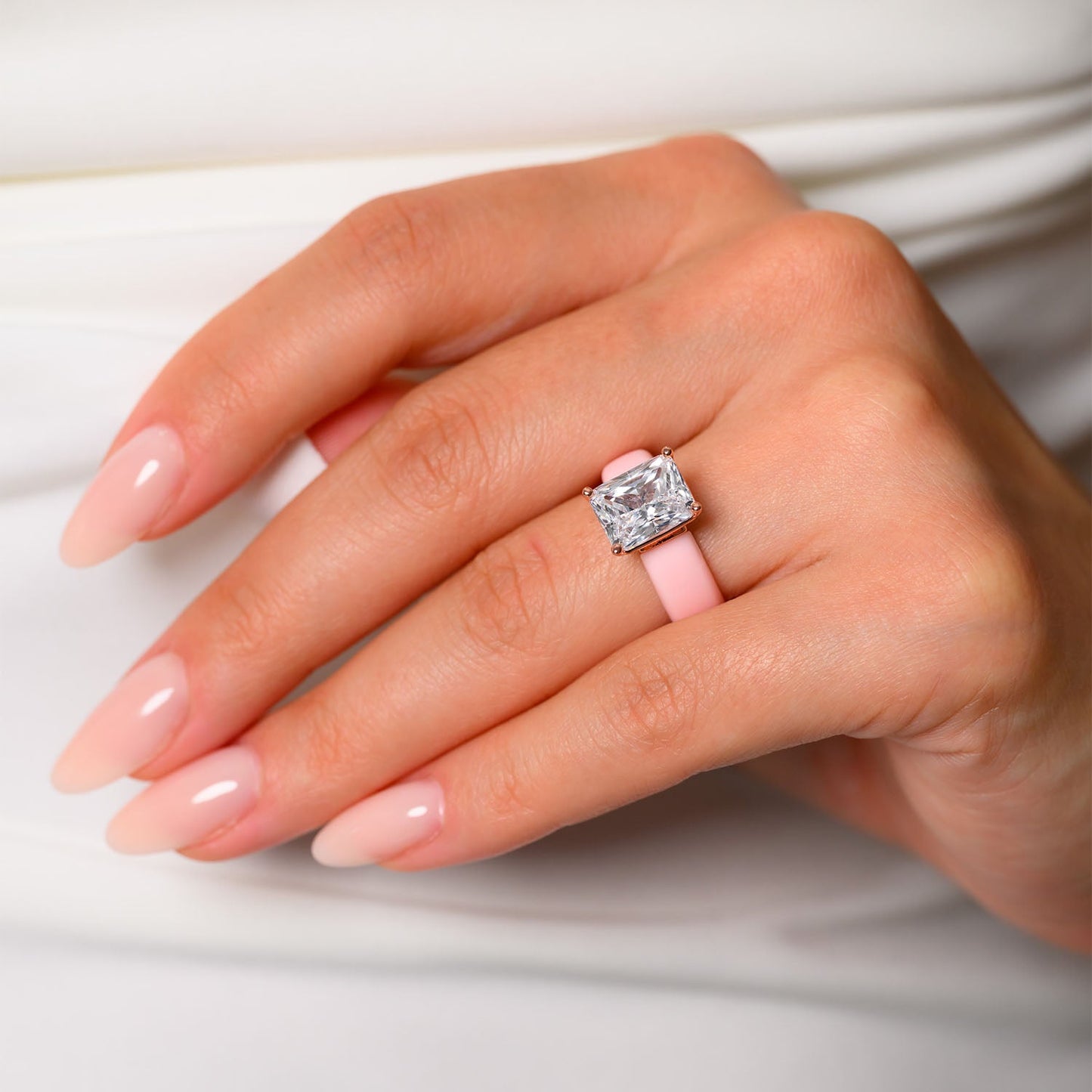 🔥Last Day 50% off 🔥Jayzod Silicone Ring – Emerald Cut CZ
