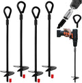 15" Heavy Duty Earth Ground Anchors (4-Pack) for Shelters, Tents, Swing Sets, Trampolines