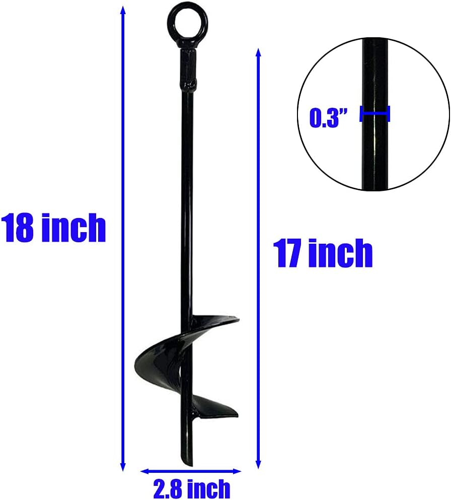 18" Ground Anchor Kit (4-Pack) – Heavy Duty Metal Stakes for Tents, Trampolines, and More