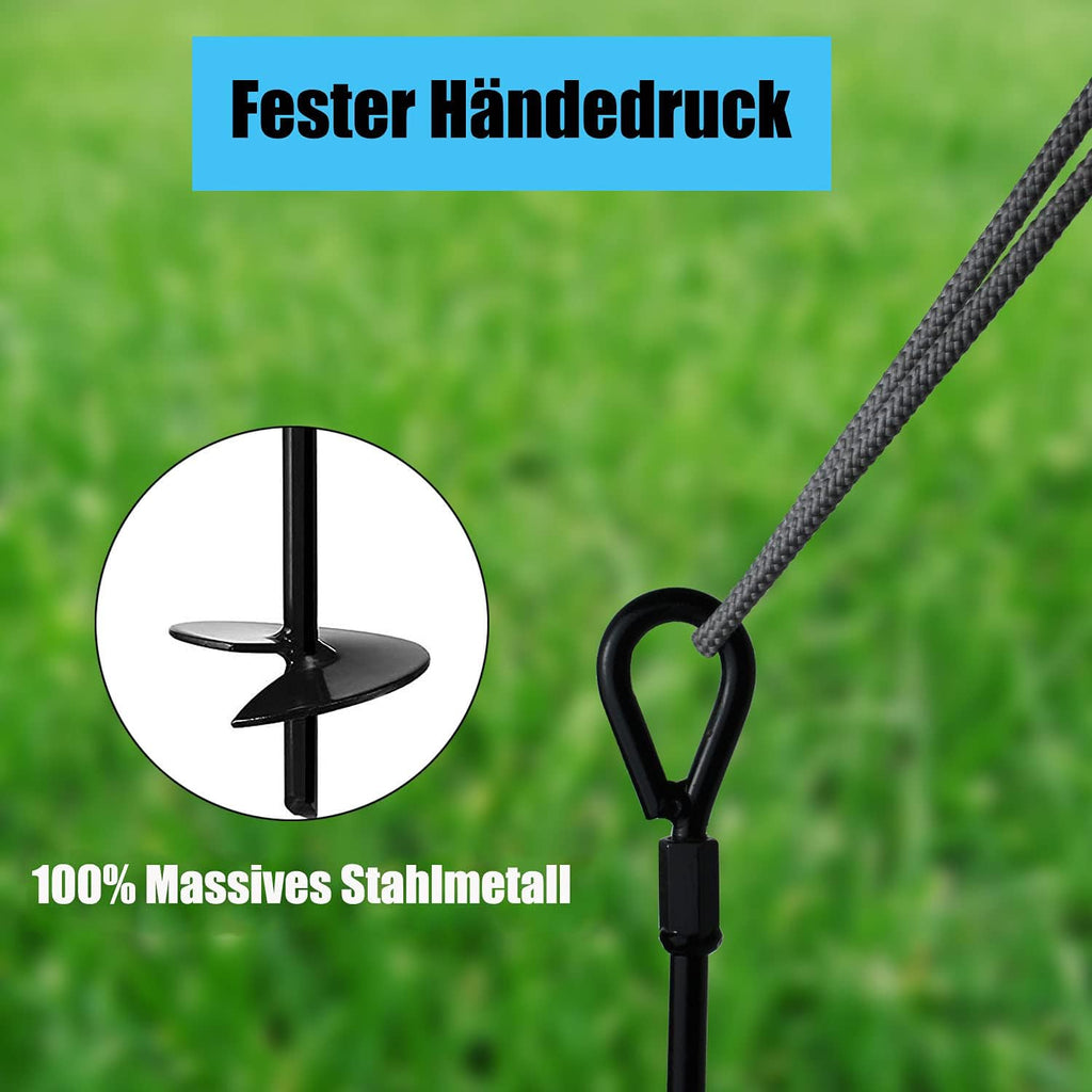 15" Heavy Duty Earth Ground Anchors (4-Pack) for Shelters, Tents, Swing Sets, Trampolines