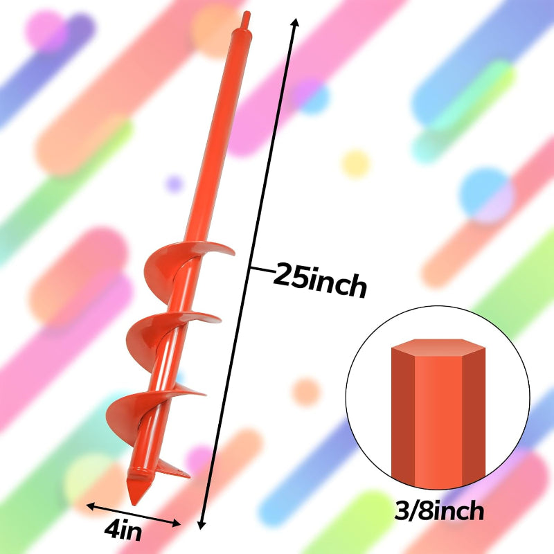 4" x 25" Upgraded Garden Auger Drill Bit |Jayzod official