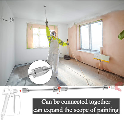 5-Pack Airless Paint Sprayer Tip Extension Pole (7.8in-38.77in) with Red Guard