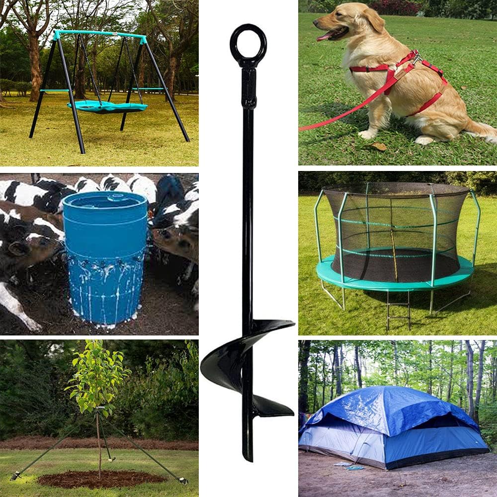 18" Ground Anchor Kit (4-Pack) – Heavy Duty Metal Stakes for Tents, Trampolines, and More