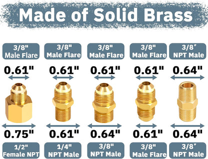 🏆🔥12FT Stainless High Pressure Braided Propane Hose Extension with Conversion Coupling