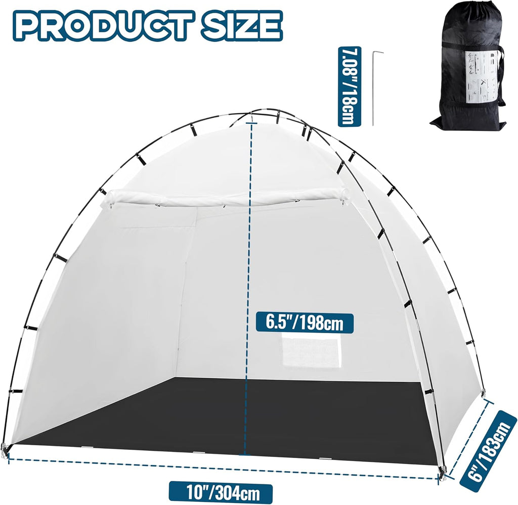 10x10x6.3FT Portable Paint Booth Tent with Waterproof Floor for DIY Spray Painting