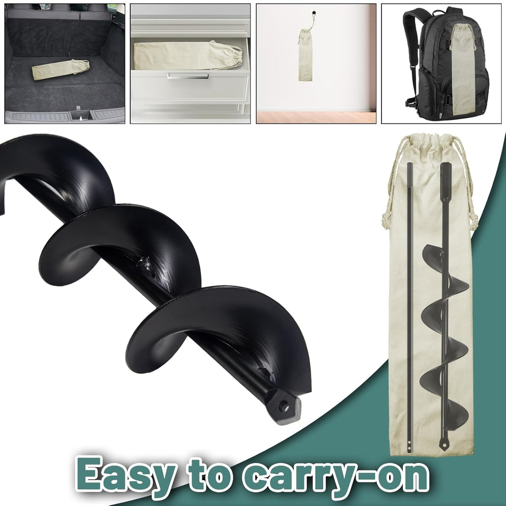 3x34 Garden Auger Drill Bit – For Bulbs & Plants, Fits 3/8" Hex Drive