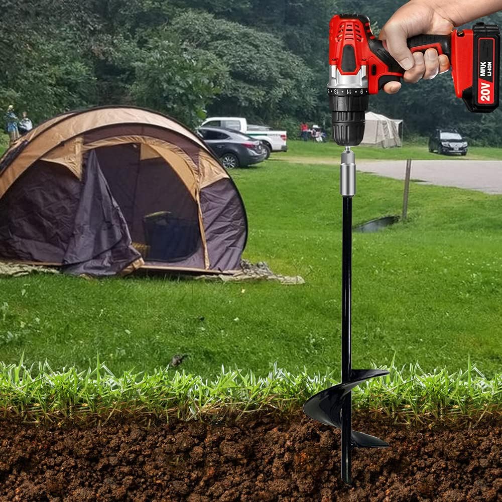 18" Ground Anchor Kit (4-Pack) – Heavy Duty Metal Stakes for Tents, Trampolines, and More