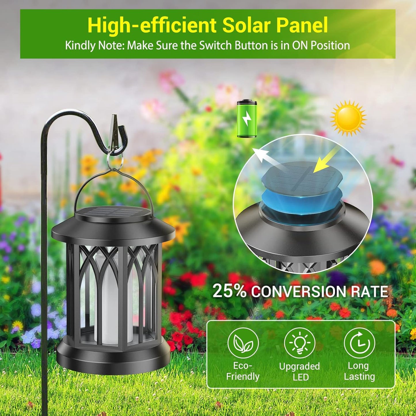 Flame Solar Lantern Outdoor Waterproof Light
