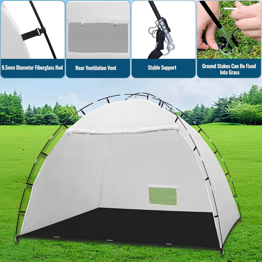 10x10x6.3FT Portable Paint Booth Tent with Waterproof Floor for DIY Spray Painting