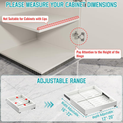 Pull Out Cabinet Organizer,White|Jayzod official