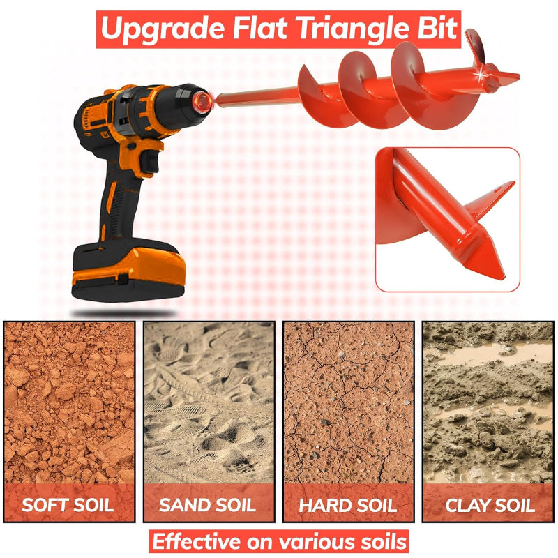 4" x 25" Upgraded Garden Auger Drill Bit |Jayzod official