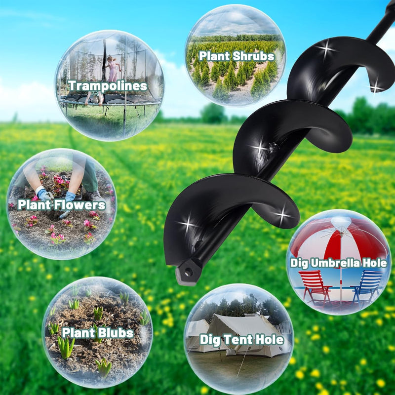 3x34 Garden Auger Drill Bit – For Bulbs & Plants, Fits 3/8" Hex Drive| Jayzod official