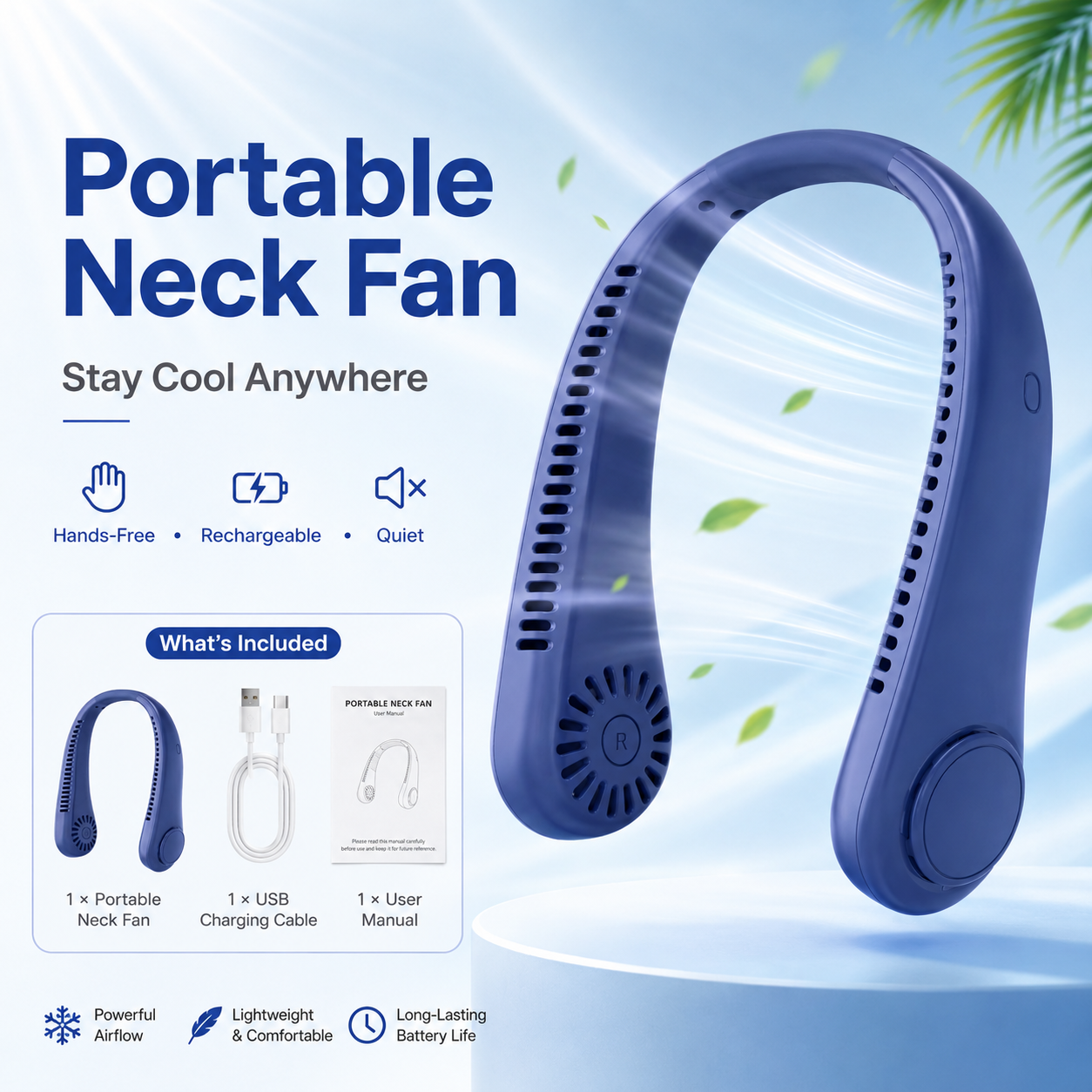 New Portable Neck Fan