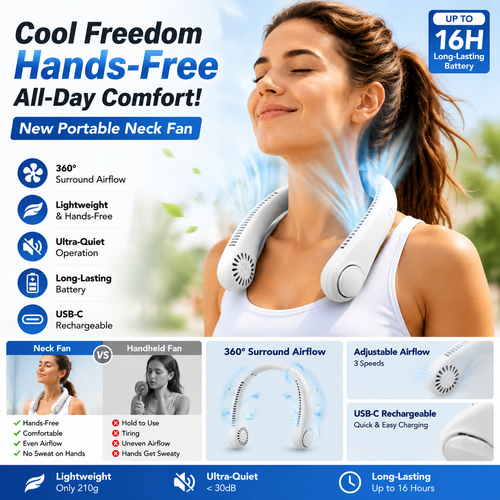 New Portable Neck Fan