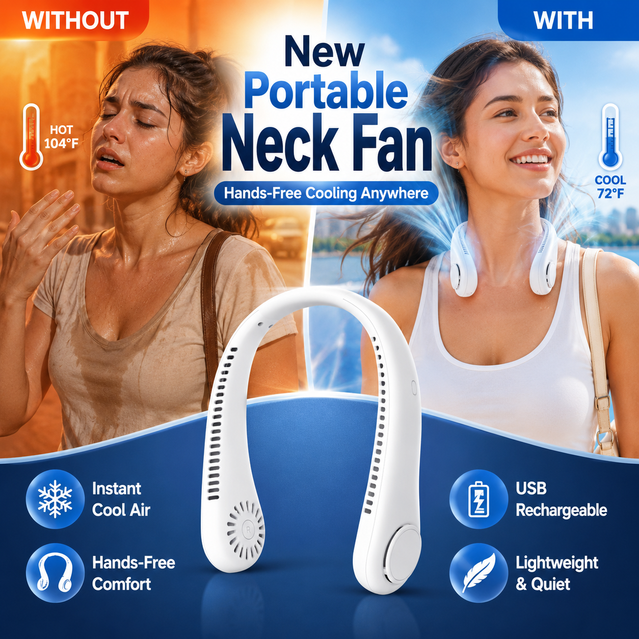New Portable Neck Fan