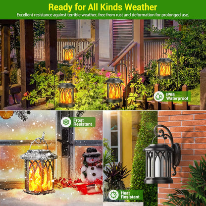 Flame Solar Lantern Outdoor Waterproof Light