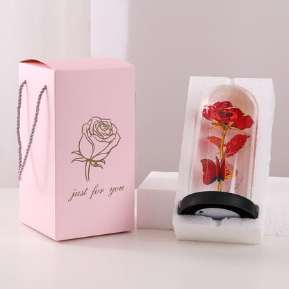 Eternal butterfly rose display stand with LED lights