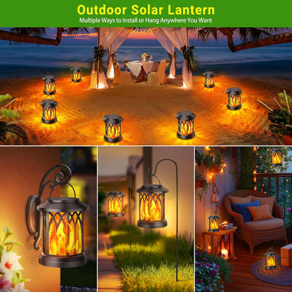 Flame Solar Lantern Outdoor Waterproof Light